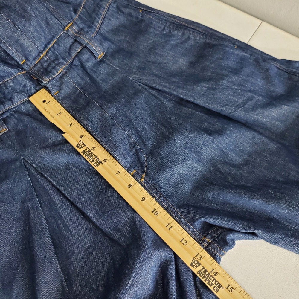 We The Free Free People Franklin Blue Denim Wide Leg Jumpsuit Long Sleeve Small - Picture 10 of 16